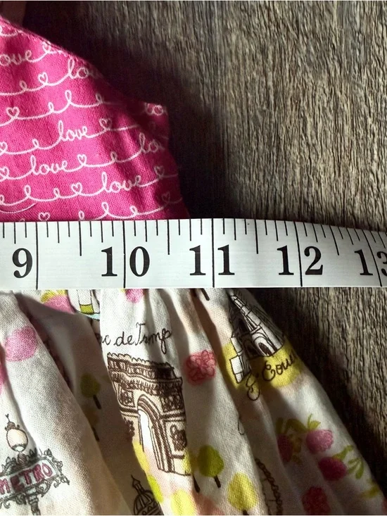 Girls Boutique Paris Dress 4 5 Eiffel Tower Floral Pinafore Dress - Picture 4 of 5